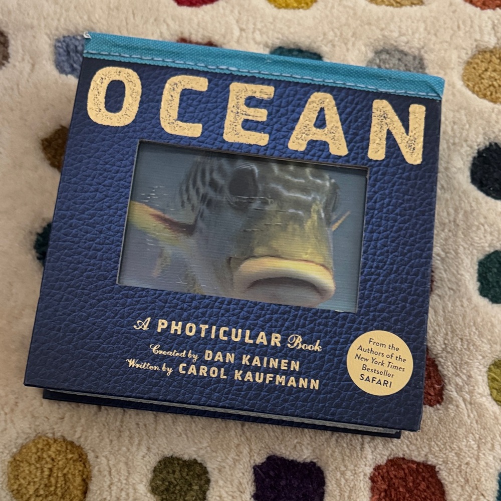 OCEAN Photicular Book - Navy Blue Cover with Gold Lettering